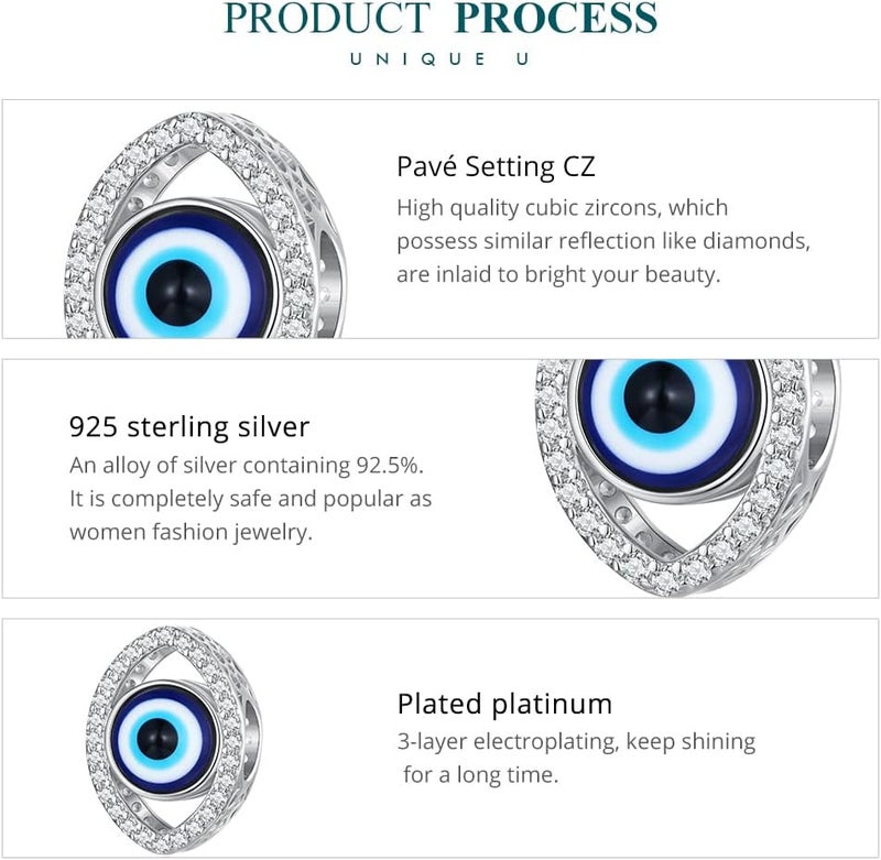 VOROCO Store Coffee Moon Star Dream Catcher Charms for Bracelet 925 Sterling Silver Dangle & Beads Charm for Charm Bracelet and Necklace DIY Charm Jewelry Gifts for Women - Image 4